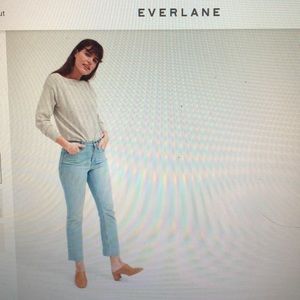 Everlane soft cotton boatneck sweater
